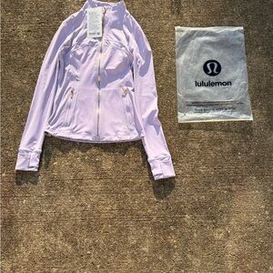 lululemon athletica Light Lavender Zip Jacket with Gold Zippers